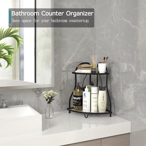 Corner Bathroom Sink Organizer Countertop Shelf, Kitchen Corner Rack Organizer - Picture 3 of 5